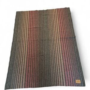 Pendleton wool striped camp blanket 70"x50"